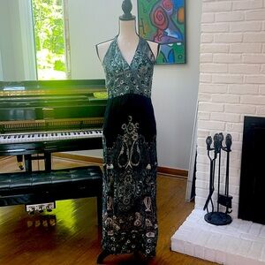 Vintage summer maxi  size L | open back | 1990’s summer dress